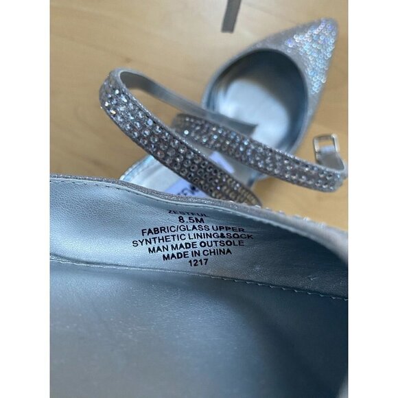 Steve Madden BNWT "Zestful" silver stone heel pointed toe - Picture 8 of 8